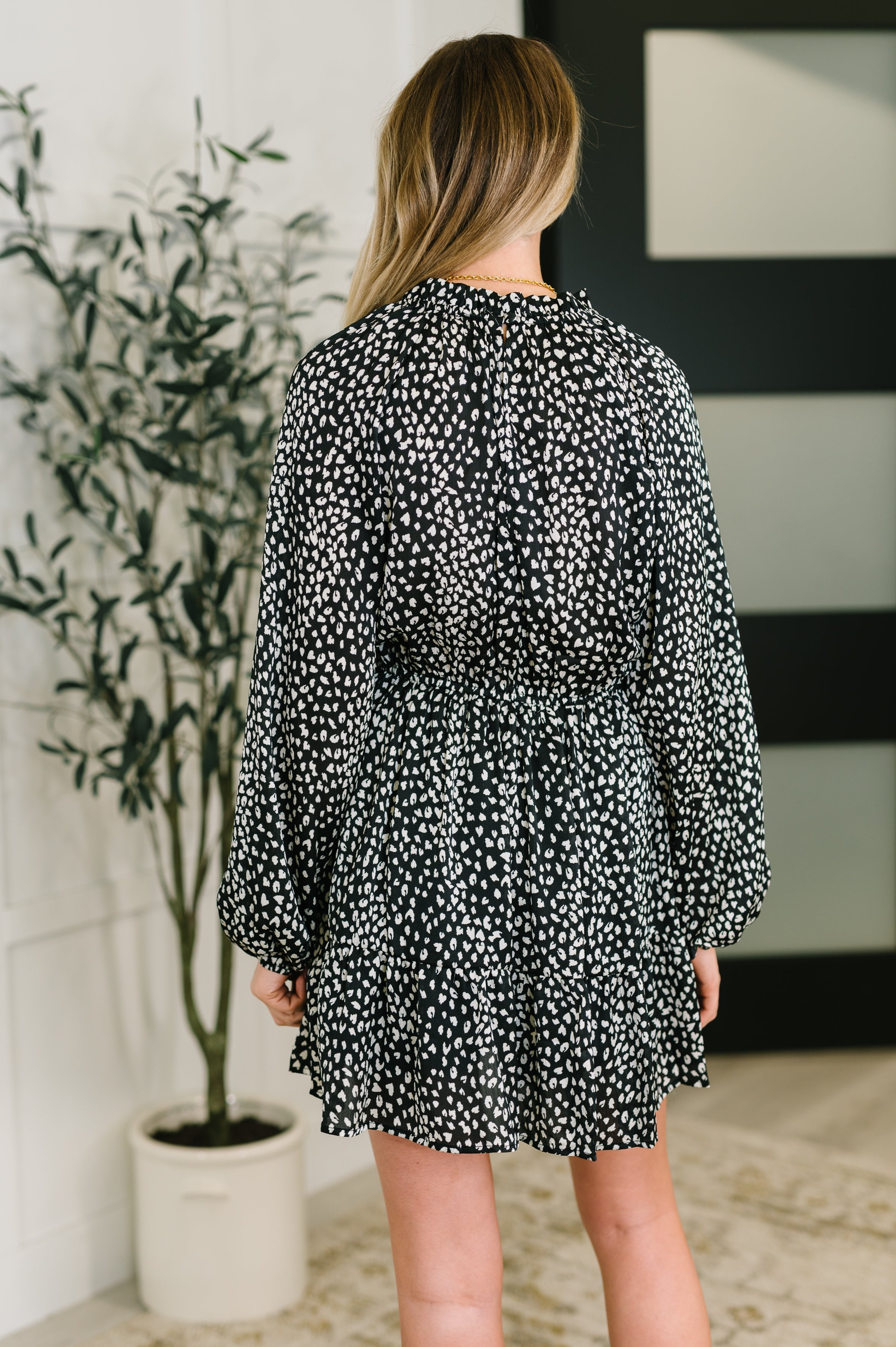 A Cheeky Little Time Tiered Dress in Black