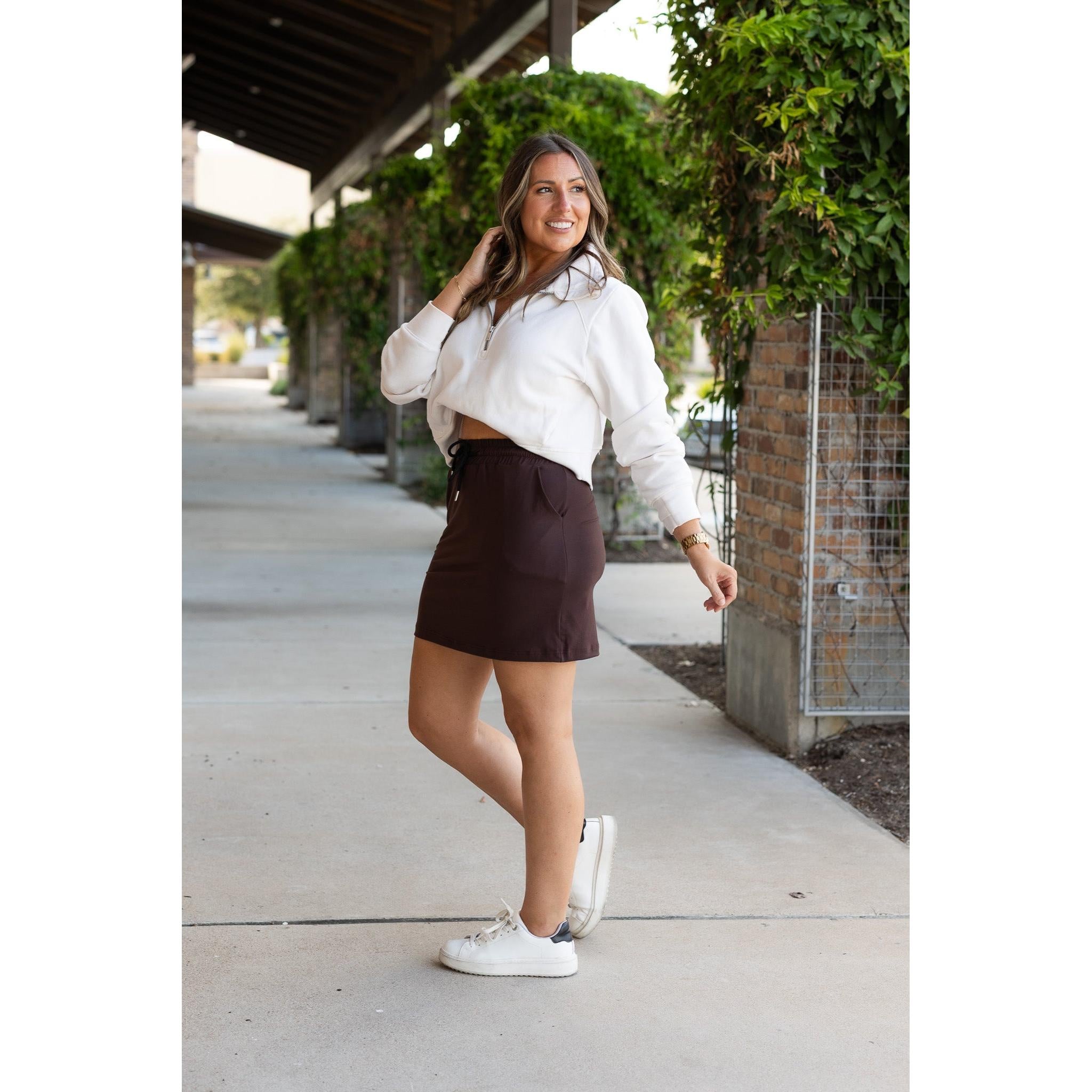 Ready to Ship | The Bridget BROWN Jogger Skirt