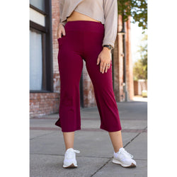 *RTS The Courtney - Maroon High Waisted Gaucho Pants - ROUND 2