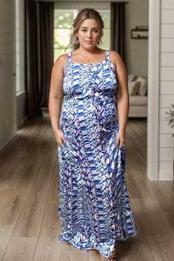 Abby Road - Royal Blue Maxi Dress