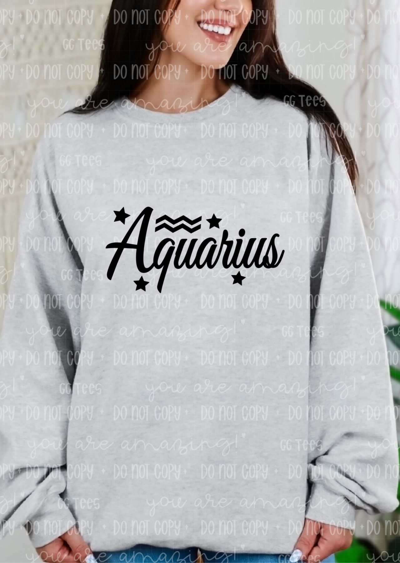 Aquarius Zodiac Sign Tee