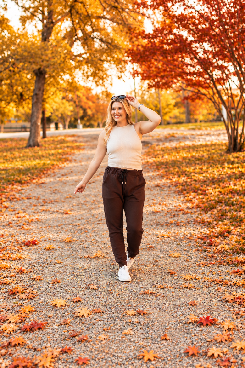 Ready to Ship | The Brinley - Brown Fleece Joggers