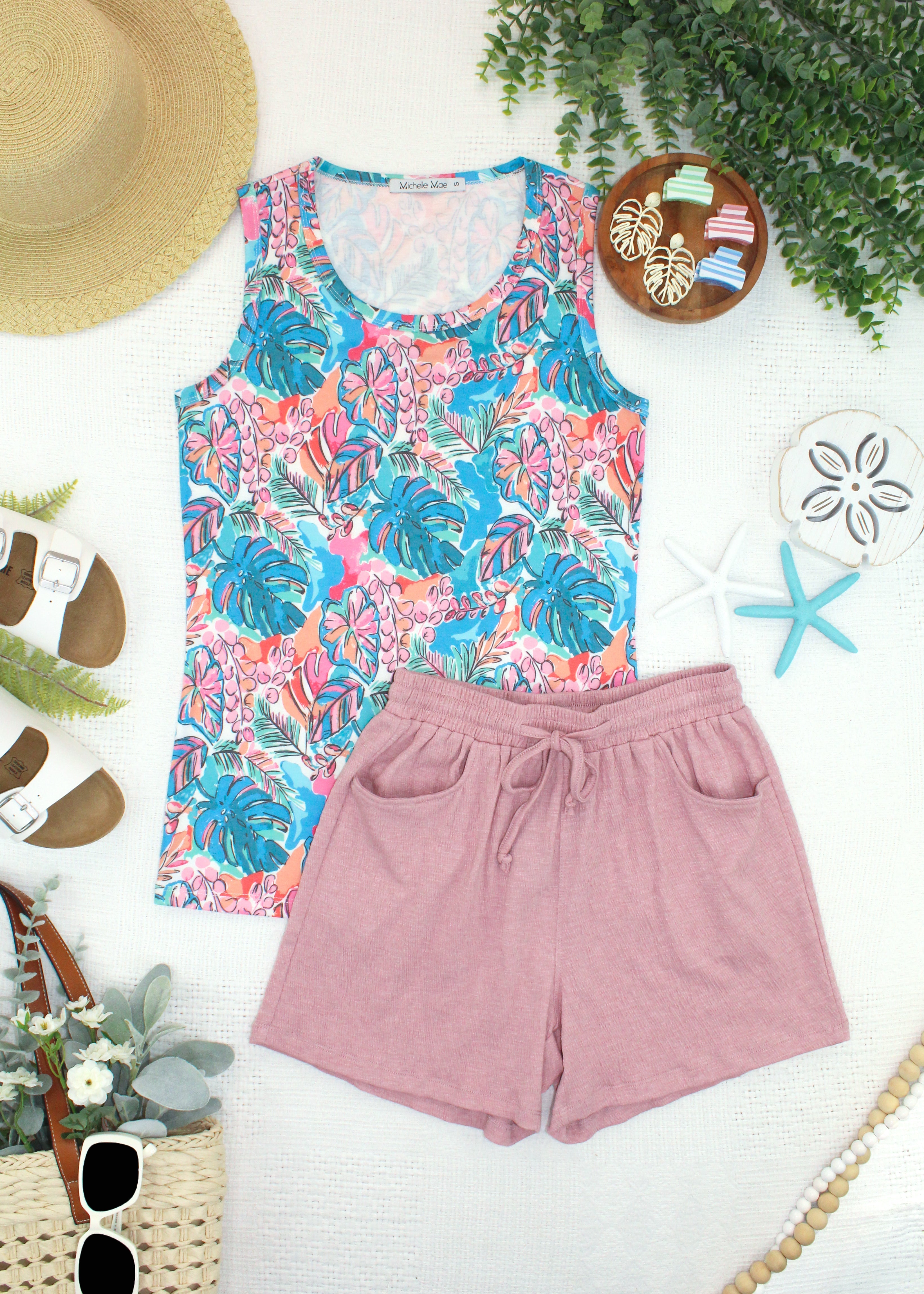 Ava Tank - Tropical Palm