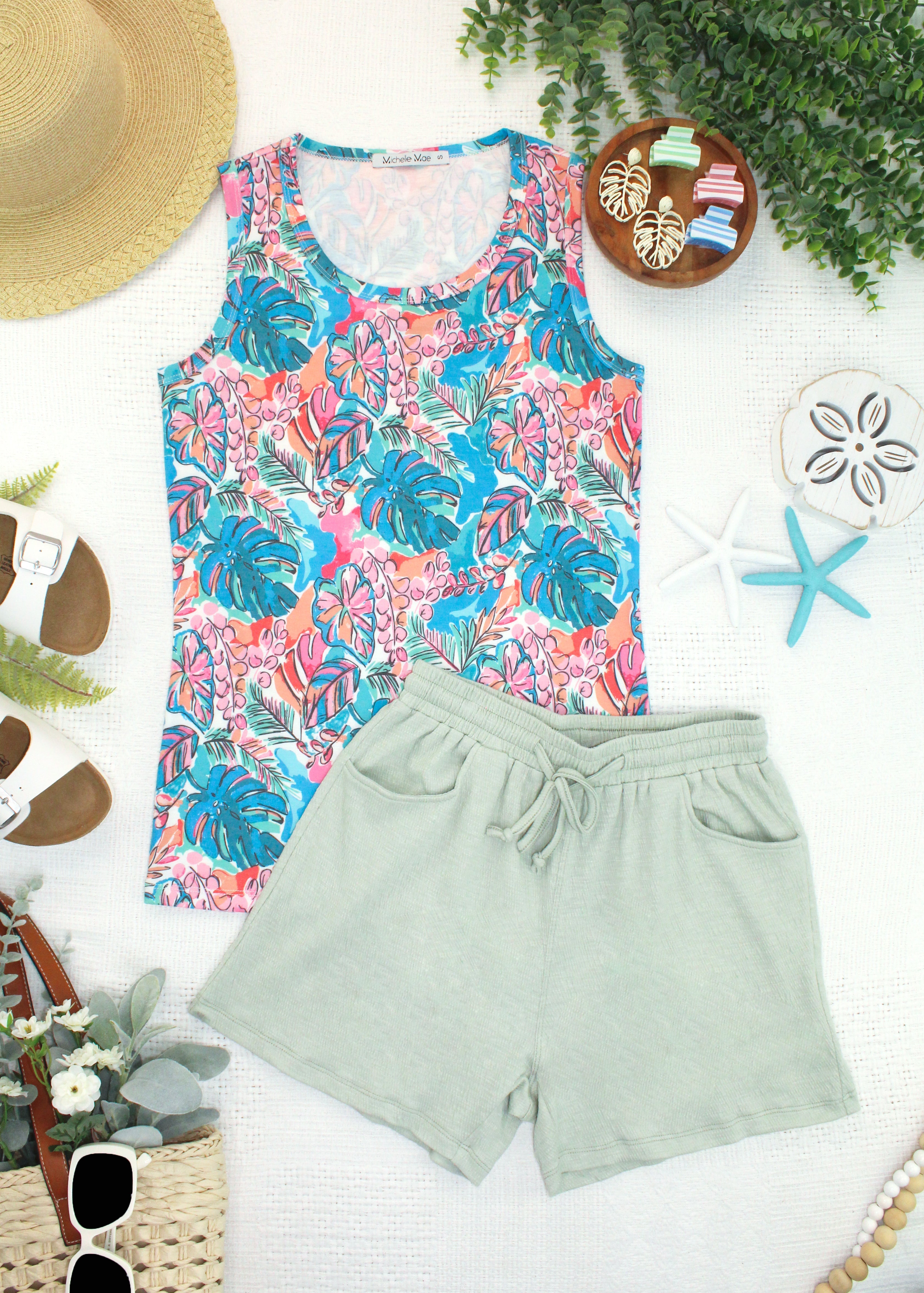 Ava Tank - Tropical Palm