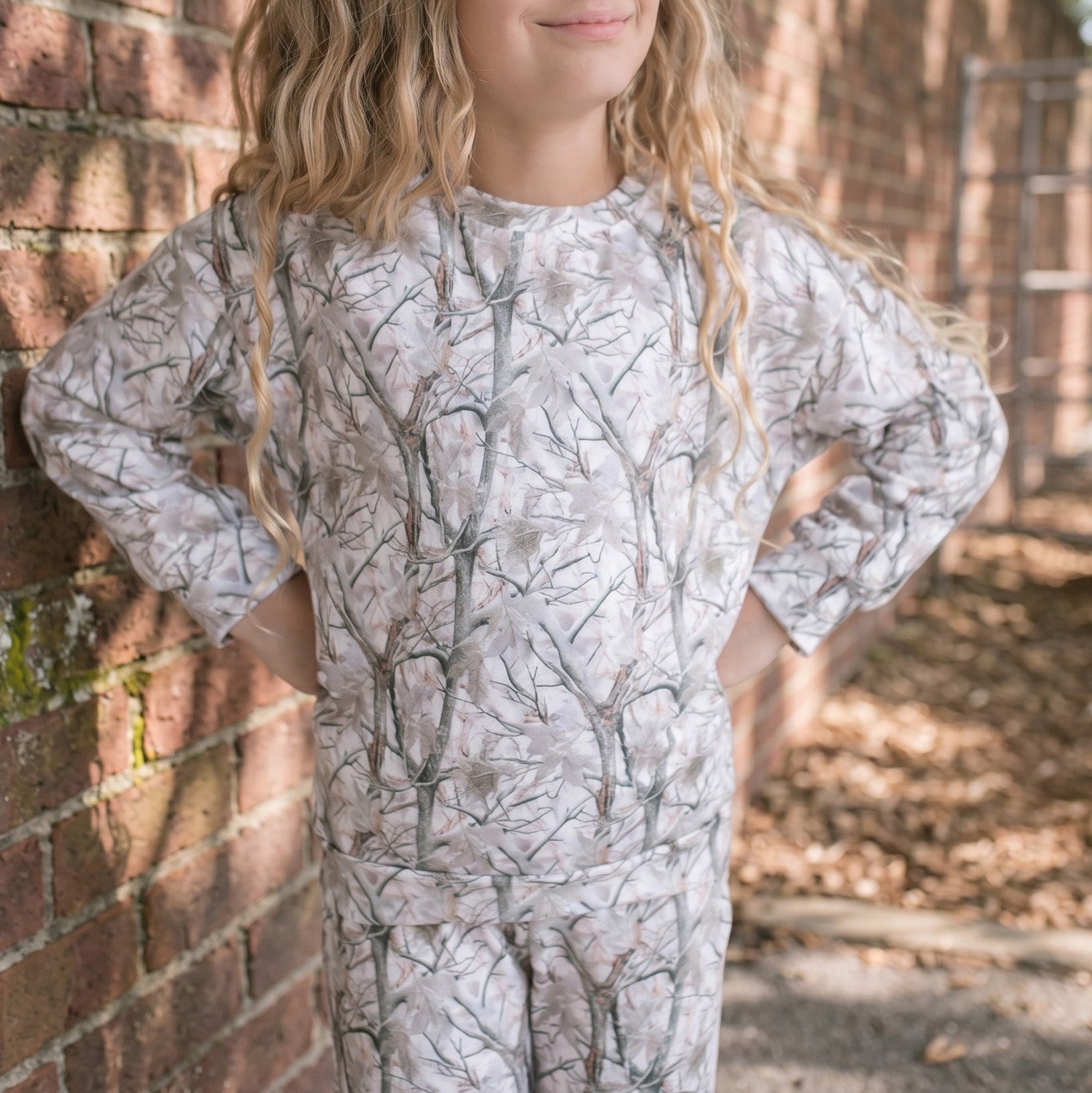 Ava Woodland Camo Sweat Set