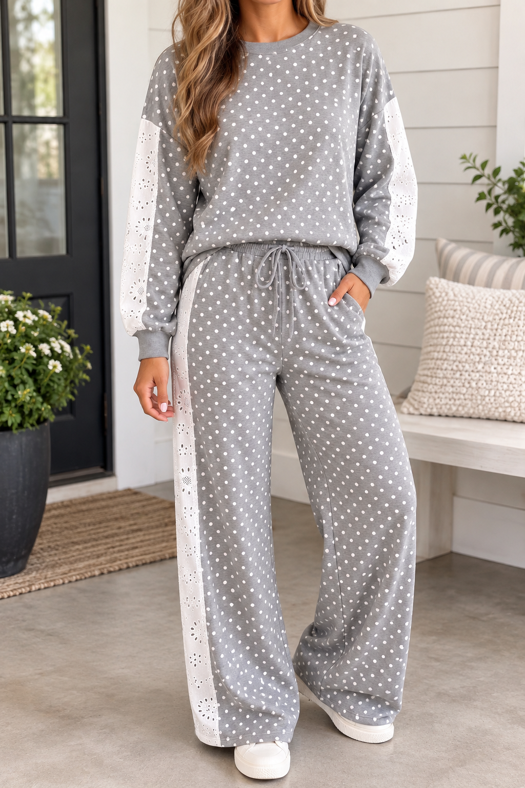Polka Dot Eyelet Set WTW