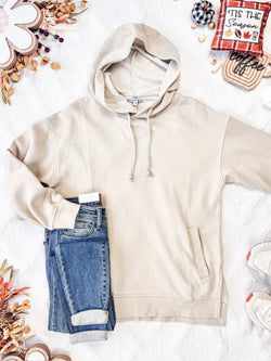 Vintage Wash Hoodie - Beige