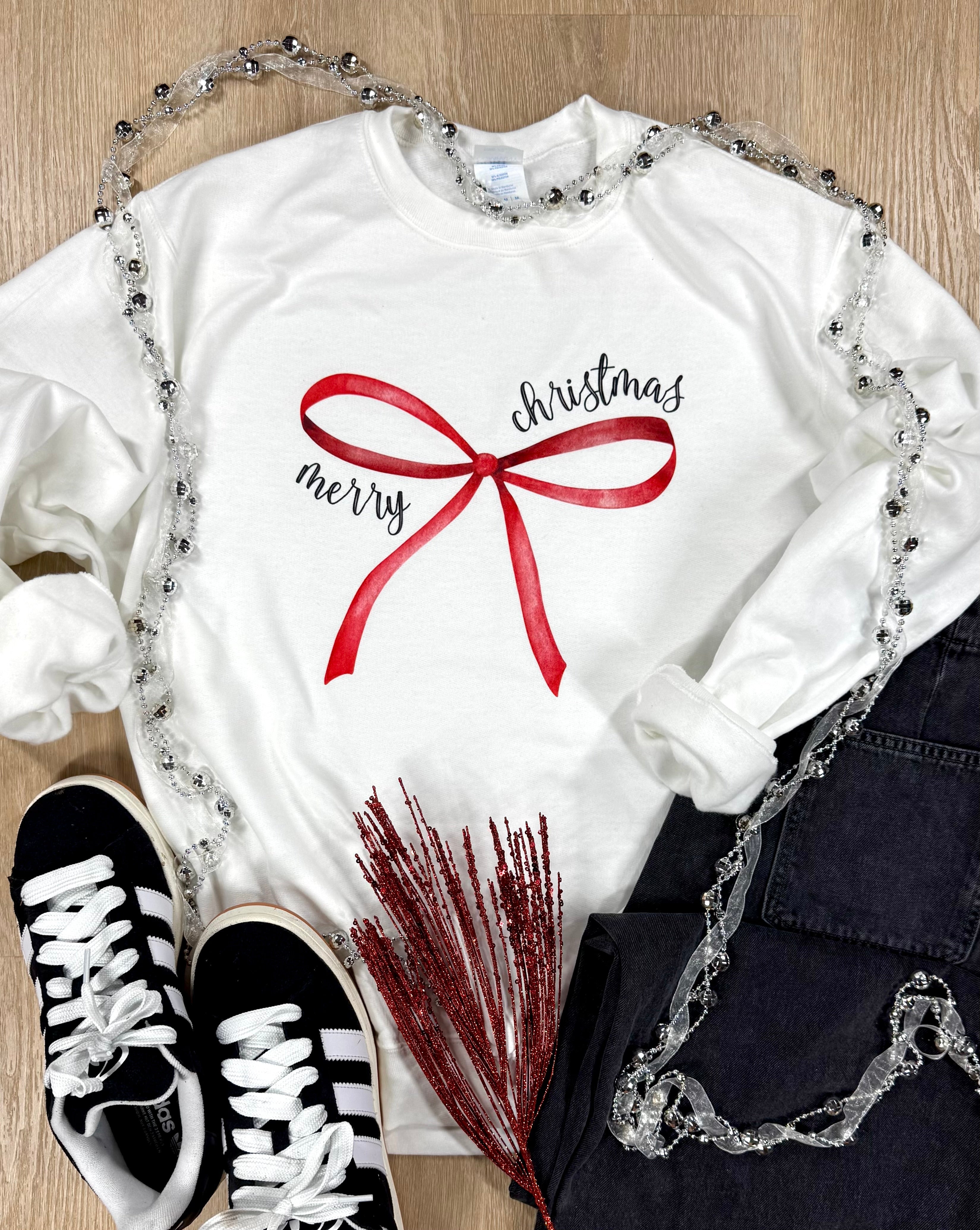 Dainty Christmas Bow Graphic Tee or Sweatshirt