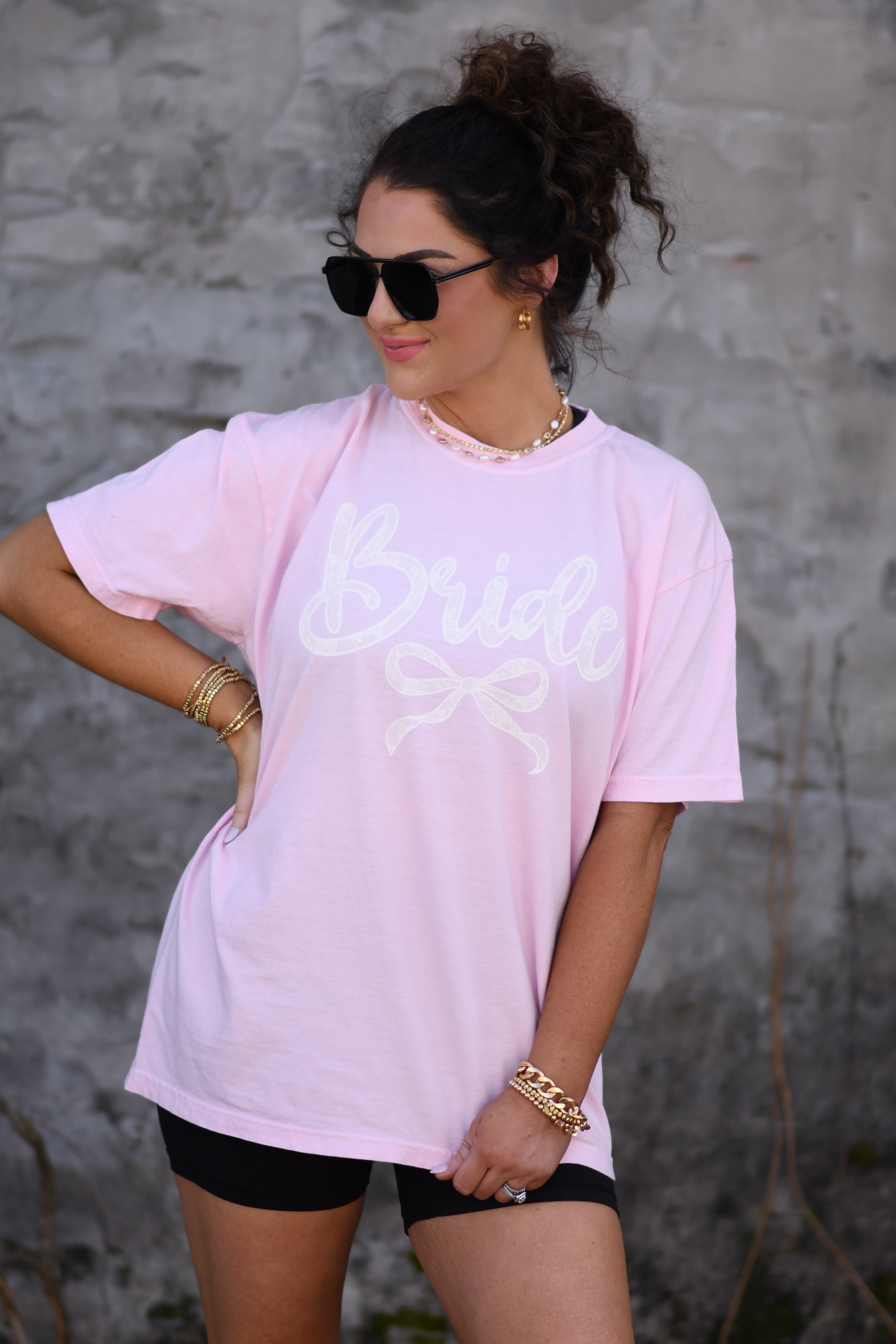 Bride Lace Bow Tee