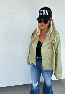 PREORDER: Rossi Crop Trench Coat in Four Colors