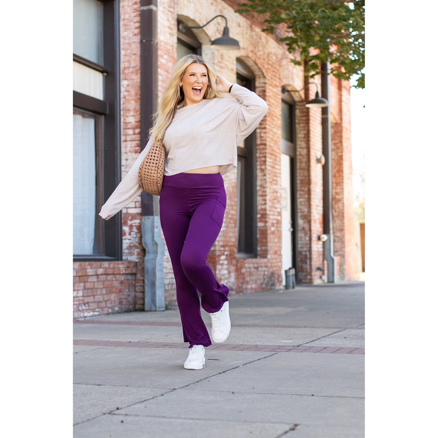 The Reese  Purple Flare Leggings