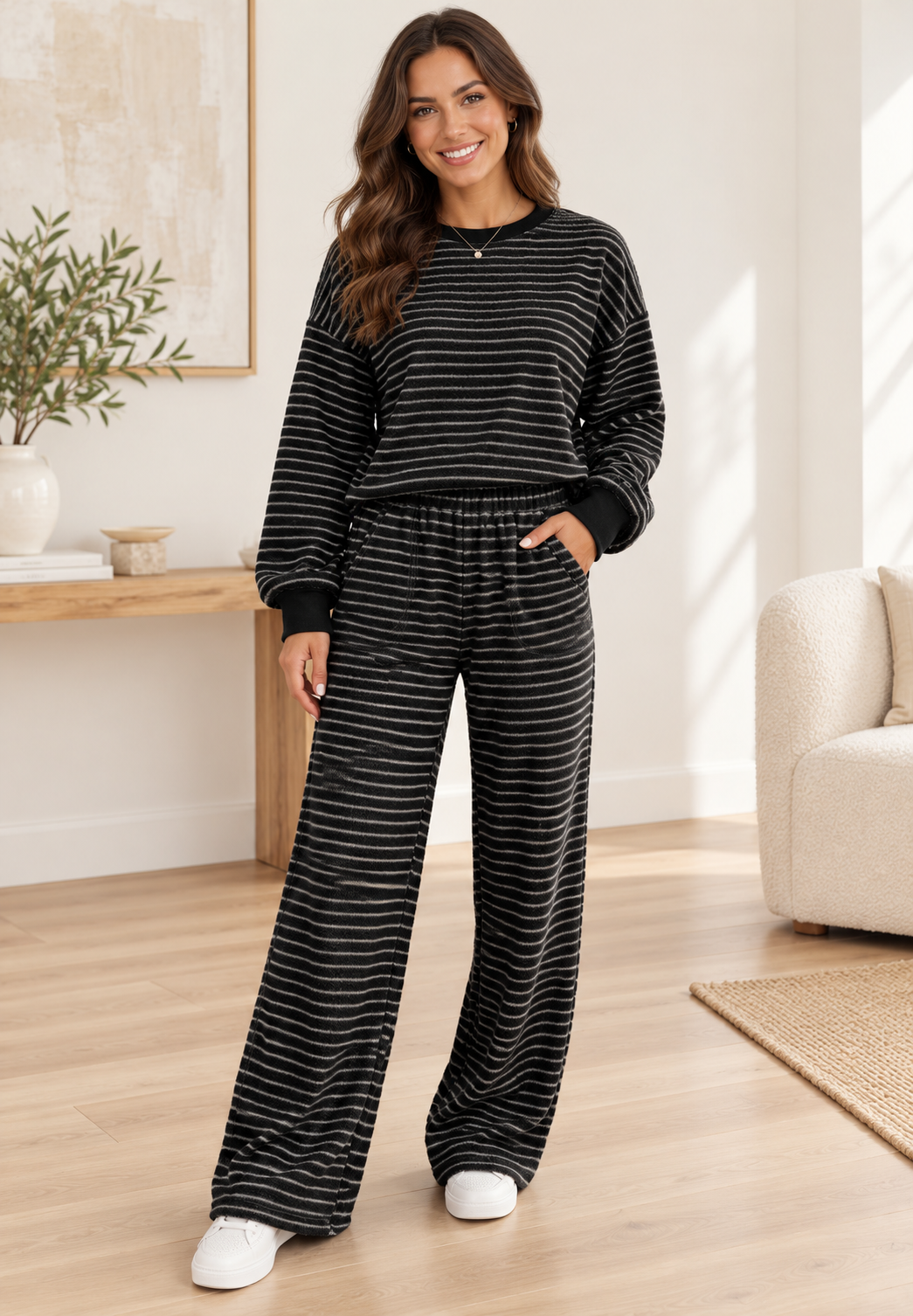 Stripe Terry Knit Set WTW