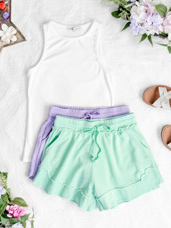 French Terry Stevie Shorts - Lavender