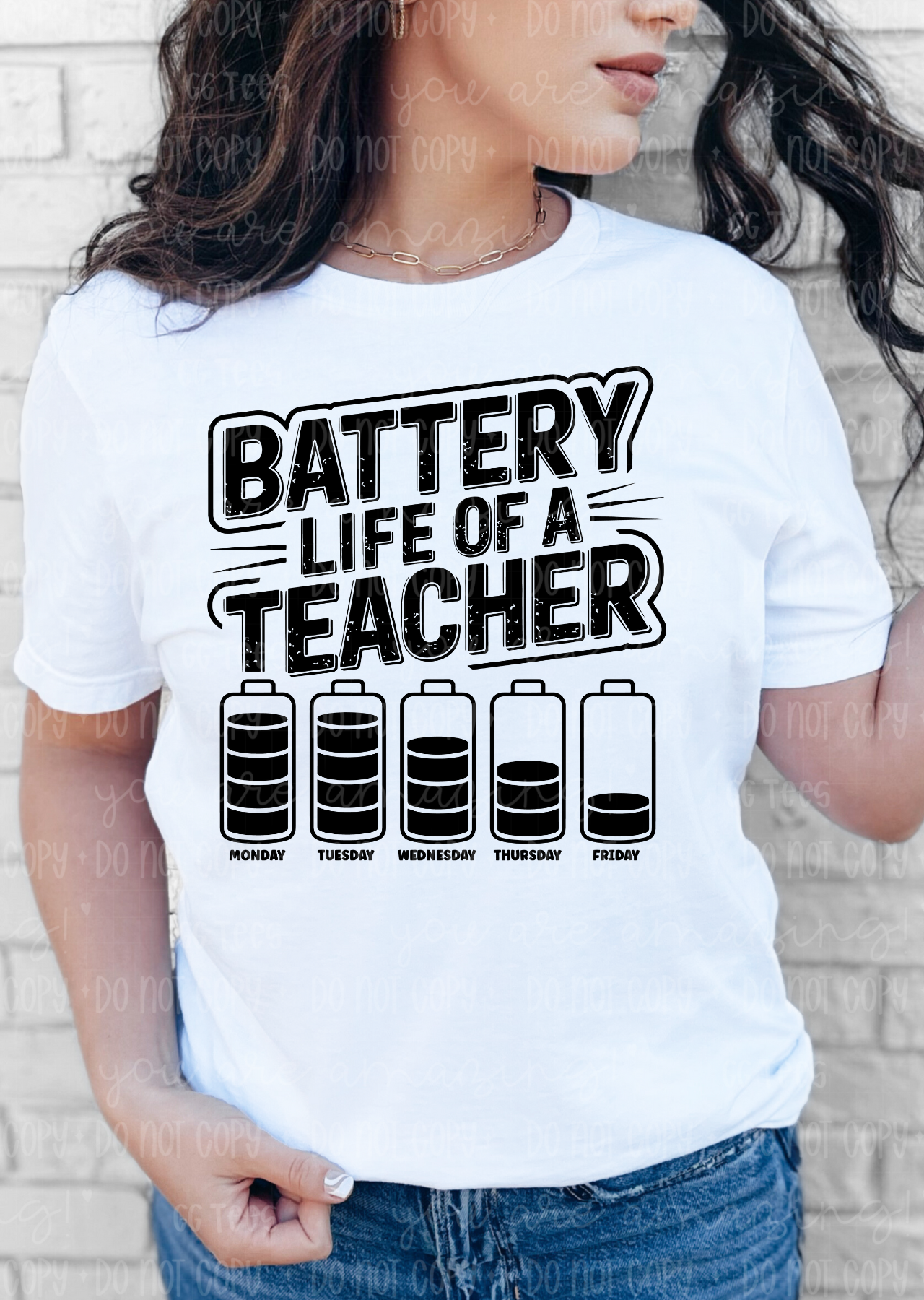 Battery Life Of a Teacher Tee