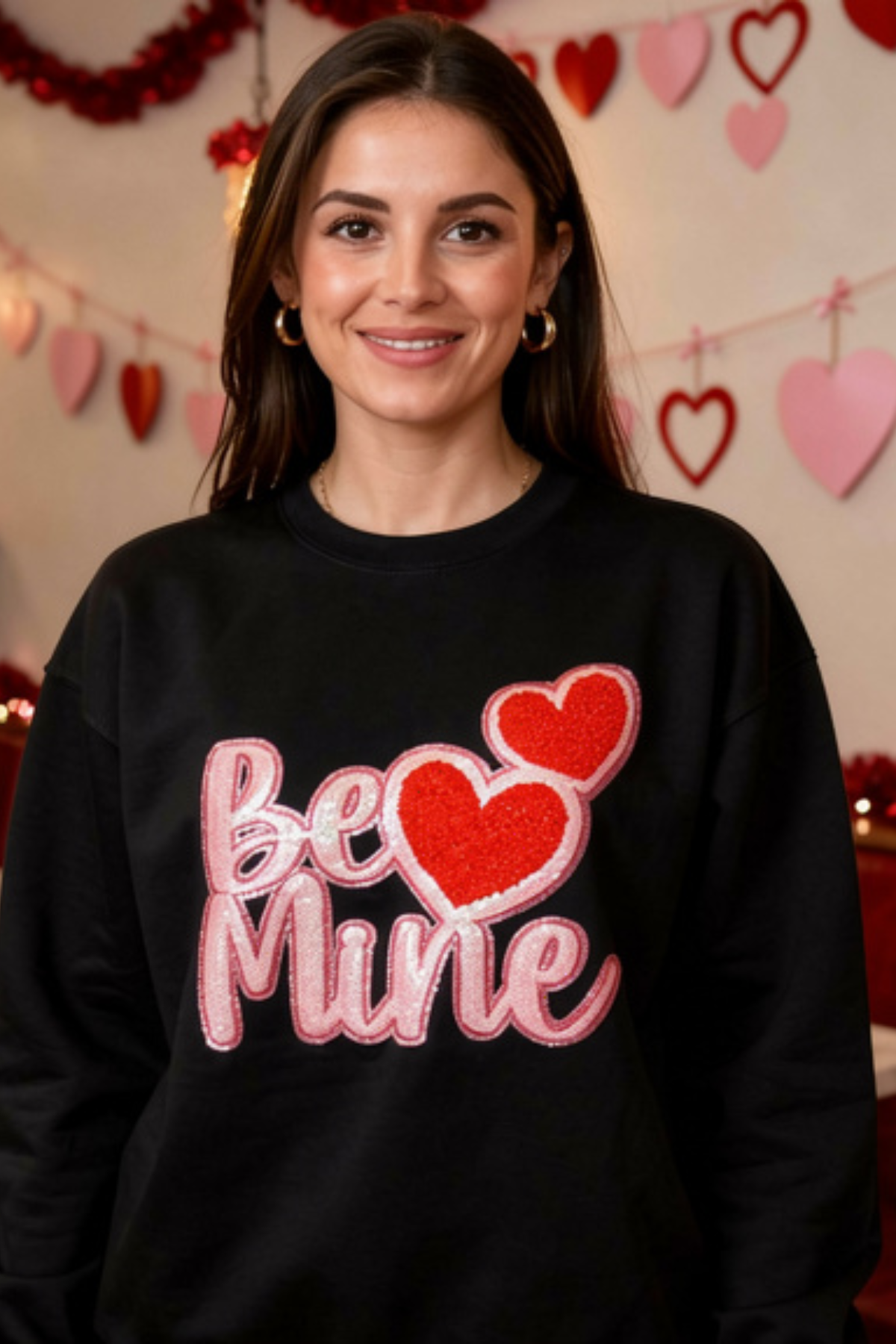 Be Mine Sequin Patch Sweatshirt