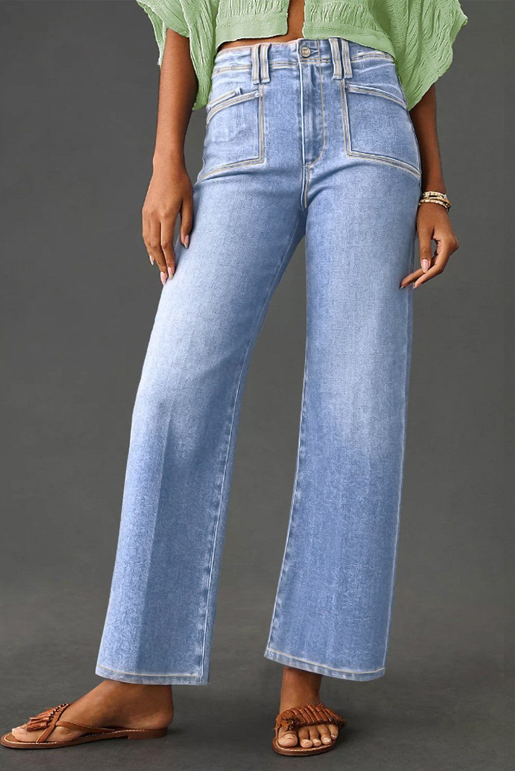 Beau Blue Straight Leg Jeans WTW