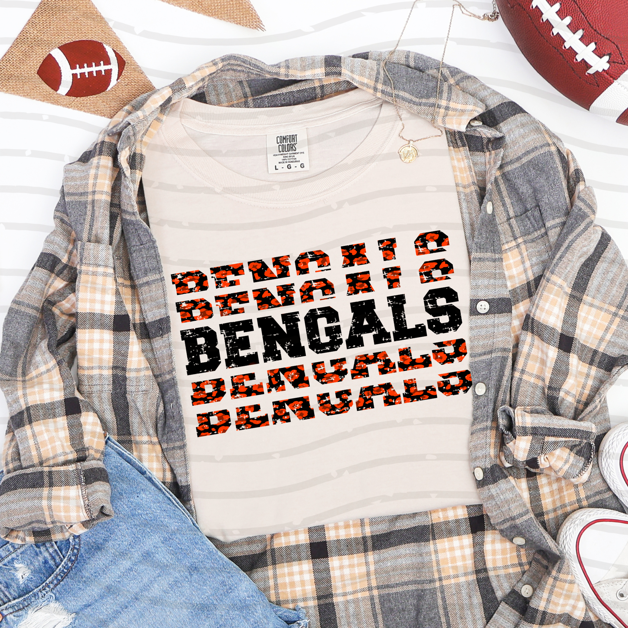 Bengals Stacked Tee
