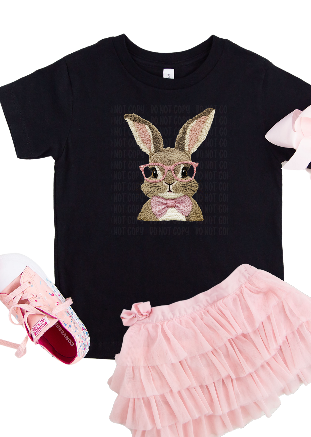 Nerdy Bunny Faux Embroidery KIDS