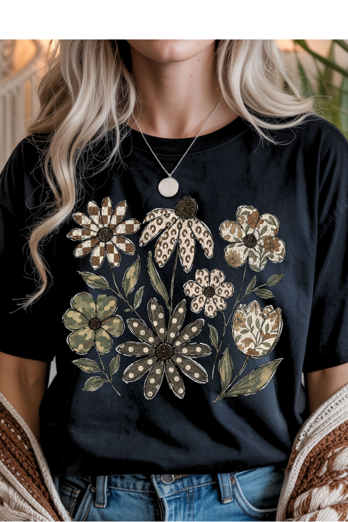 Boho Flowers Graphic Tee
