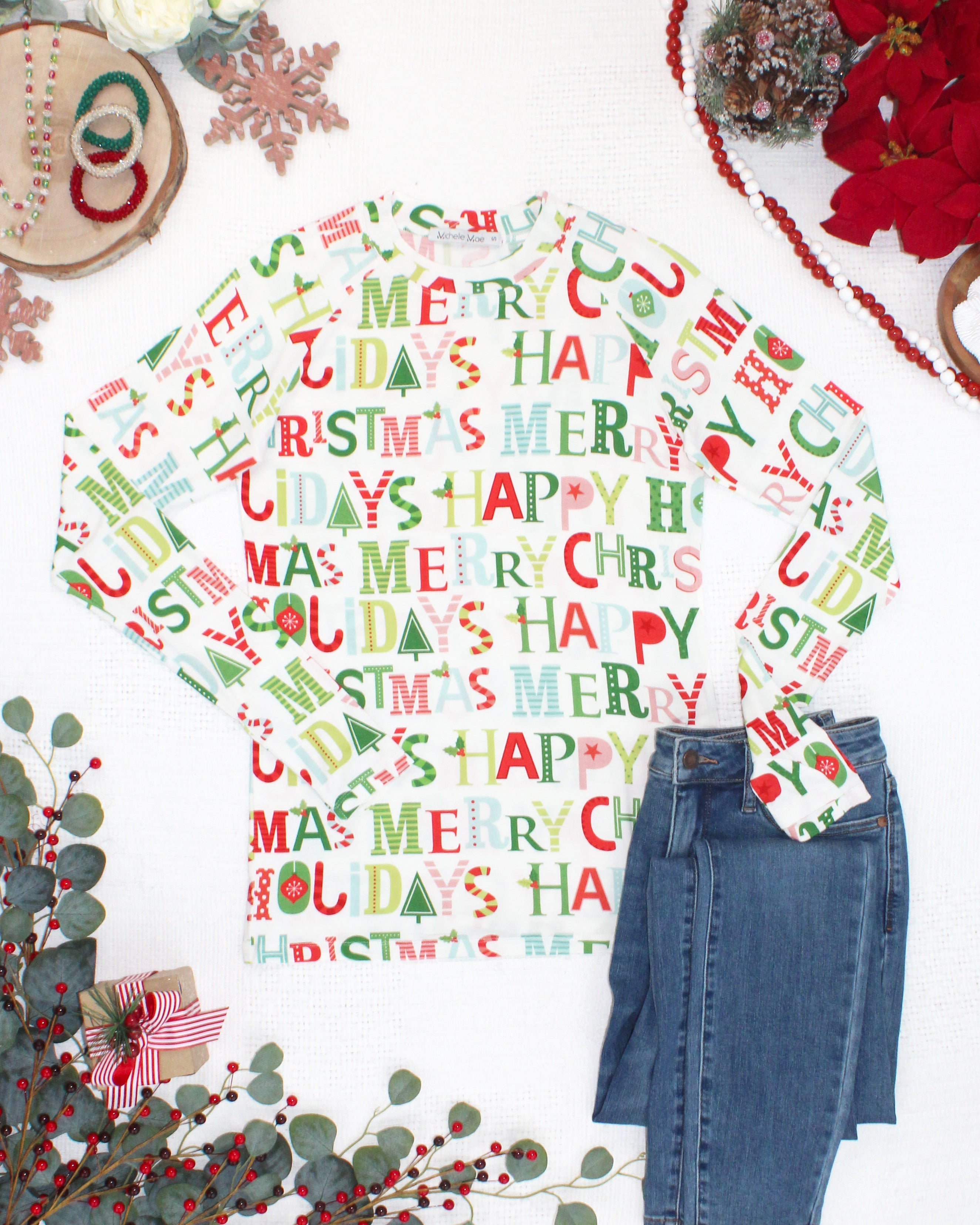 Blair Long Sleeve Top - Merry Christmas