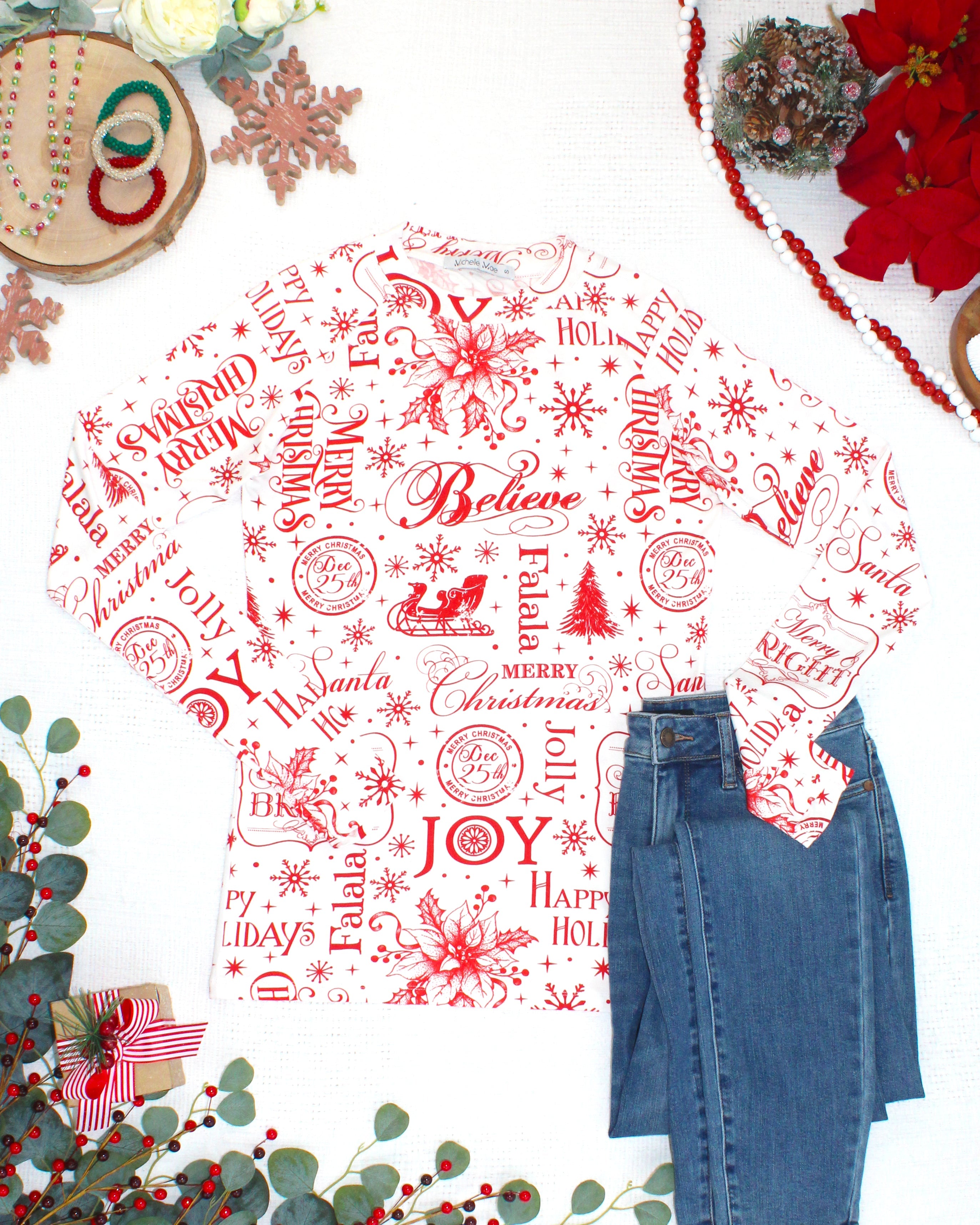 Blair Long Sleeve Top - Merry & Bright