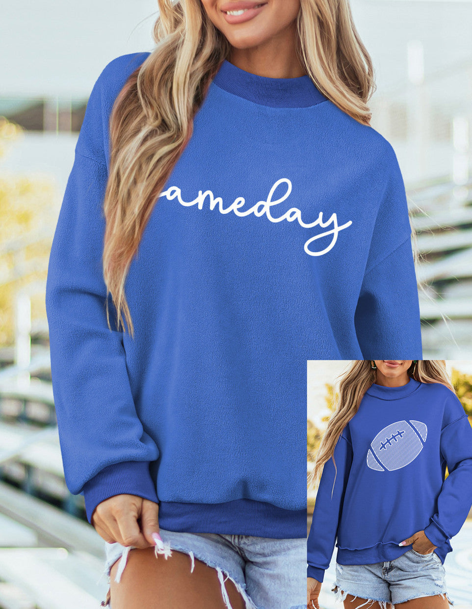 Blue Reversible Gameday Sweatshirt WTW