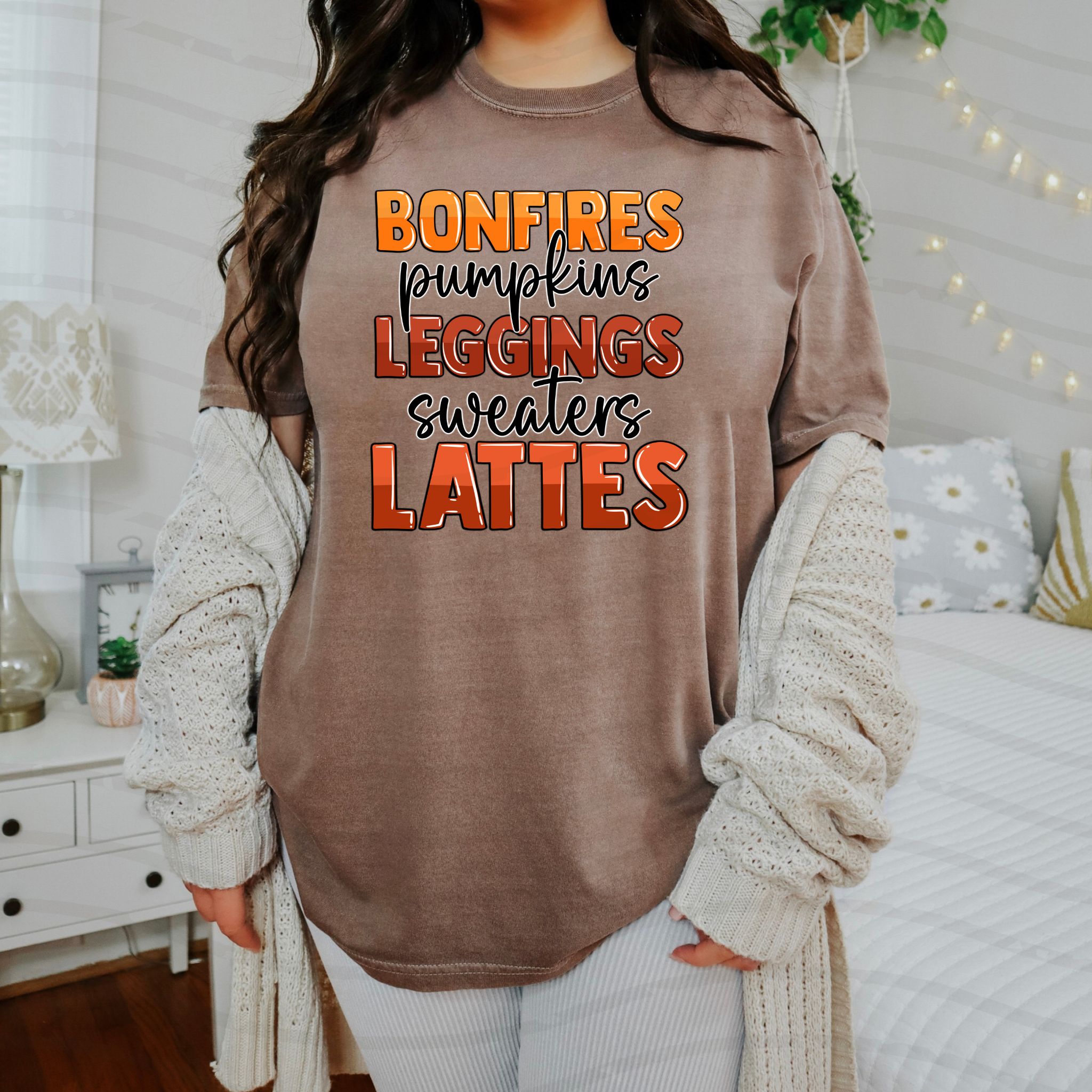 Bonfires Leggings Lattes Tee
