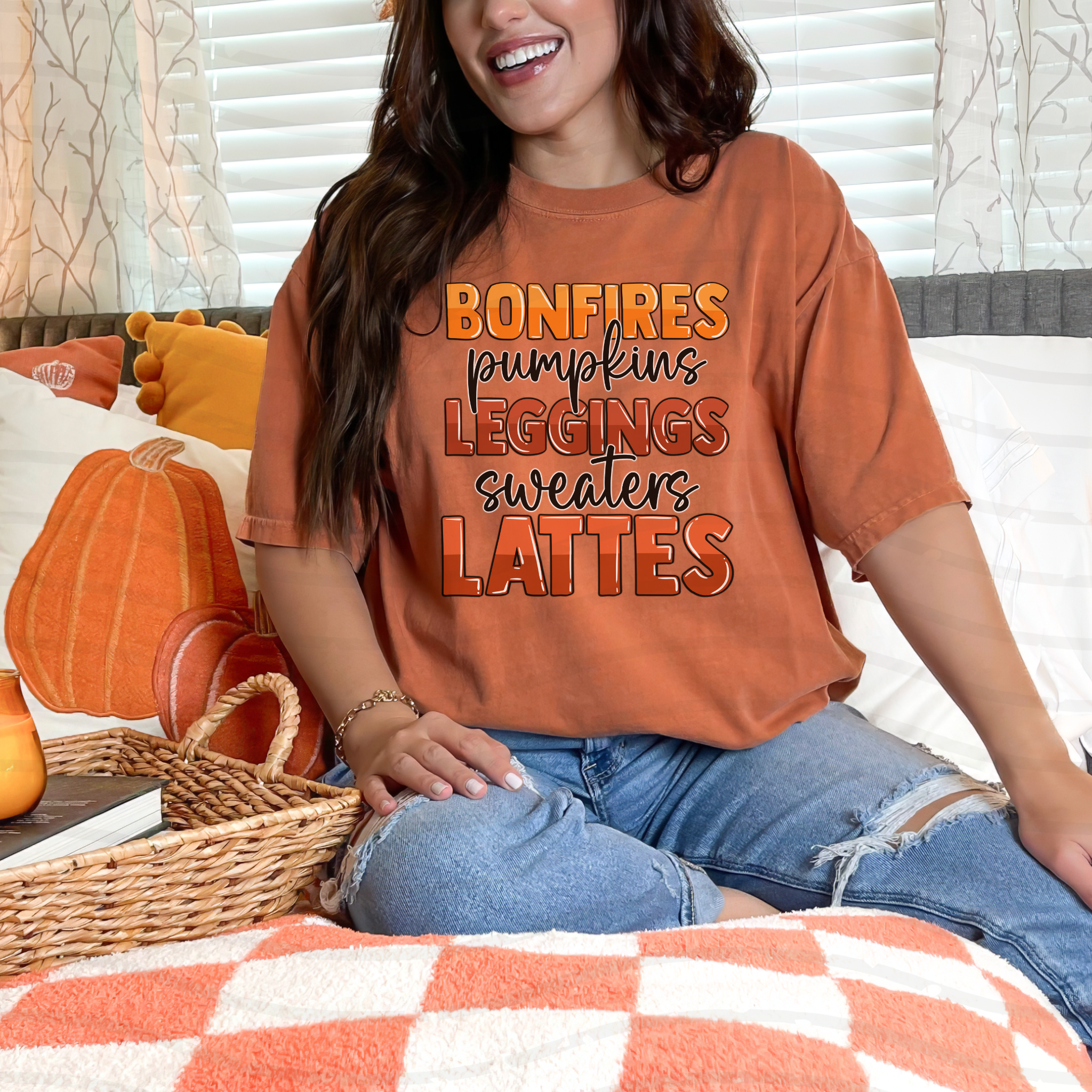 Bonfires Leggings Lattes Tee