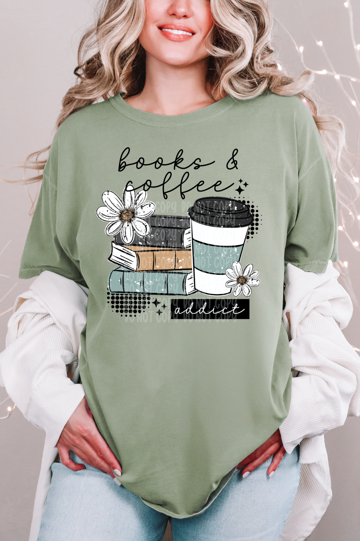 Books & Coffee Addict Tee