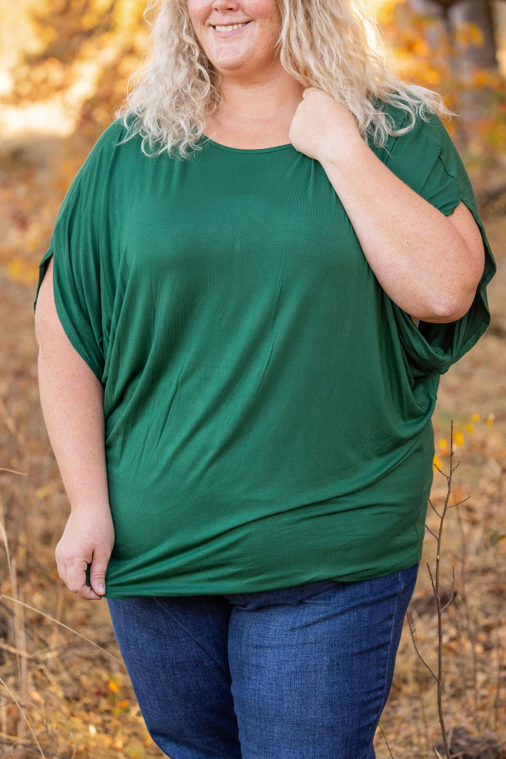 Darcy Dolman Top - Forest Green | Women's Flowy Top