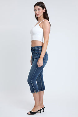 Women's Luxe High Rise Capri with Side Slit