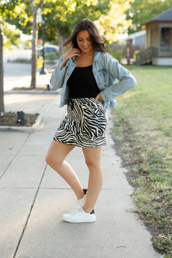 PreOrder | The Zoe - Zebra Print Jogger Skirt