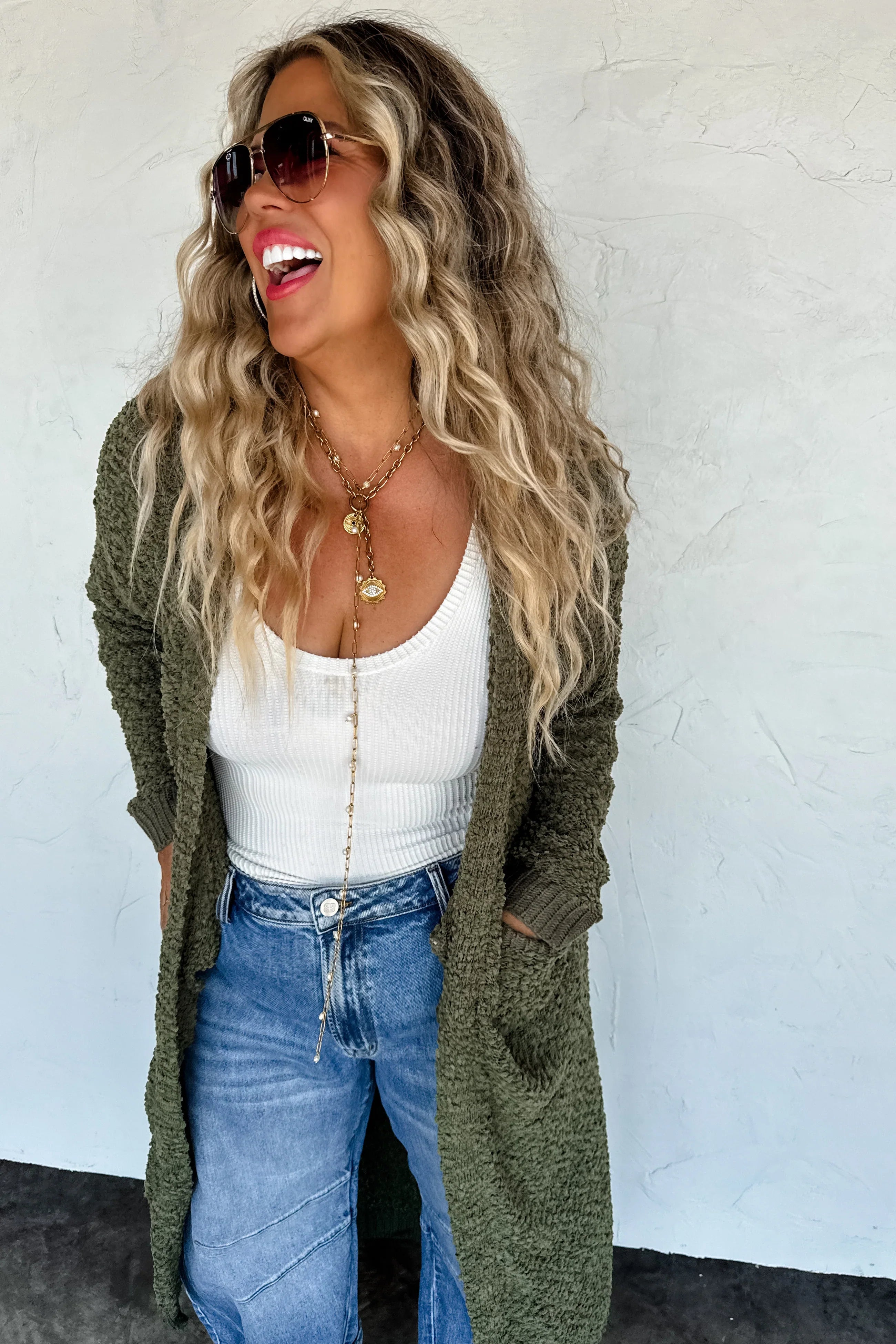 RTS: Poppy Knit Popcorn Cardigan