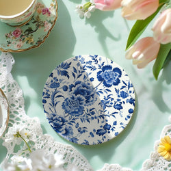 Blue white drink coasters
Asian inspired coasters
Chinoiserie home decor
Blue floral drinkware
Ginger jar accessories