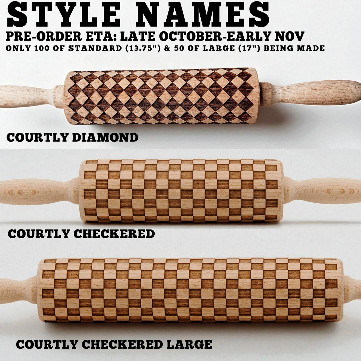 Courtly Check Rolling Pin