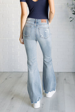 Caroline Mid Rise Control Top Distressed Flare JB Jeans