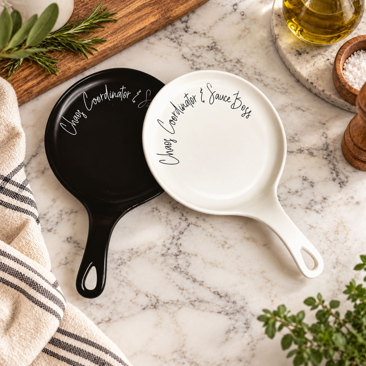 Spoon rest and wooden spoon gift combo - ceramic white or black
Funny cooking gift for her - Chaos Coordinator kitchen accessory
Sauce boss cooking gift set
Kitchen humor gift bundle
Artisan gift bundle
Custom kitchen accessories
Gift Ideas for Italian Mom who cooks a lot
Funny Gift for dad who loves to cook
Italian Dad Gifts funny
Funny Gifts for my italian parents who 
