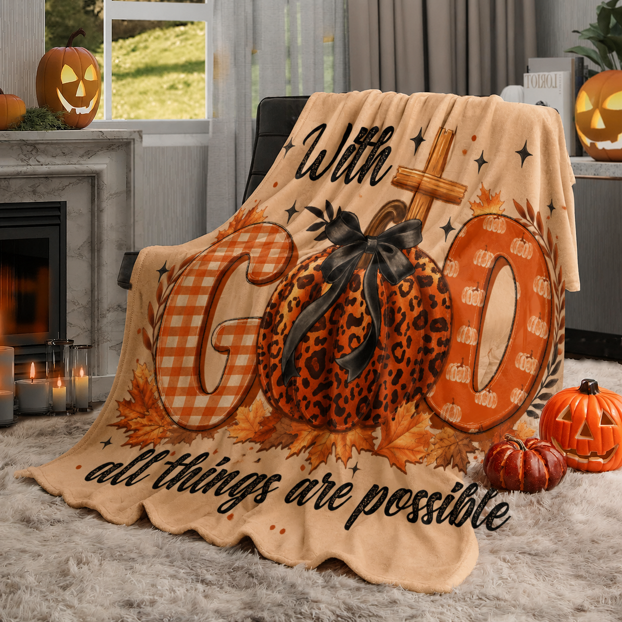 PreOrder | With God All Things =- Halloween Blankets