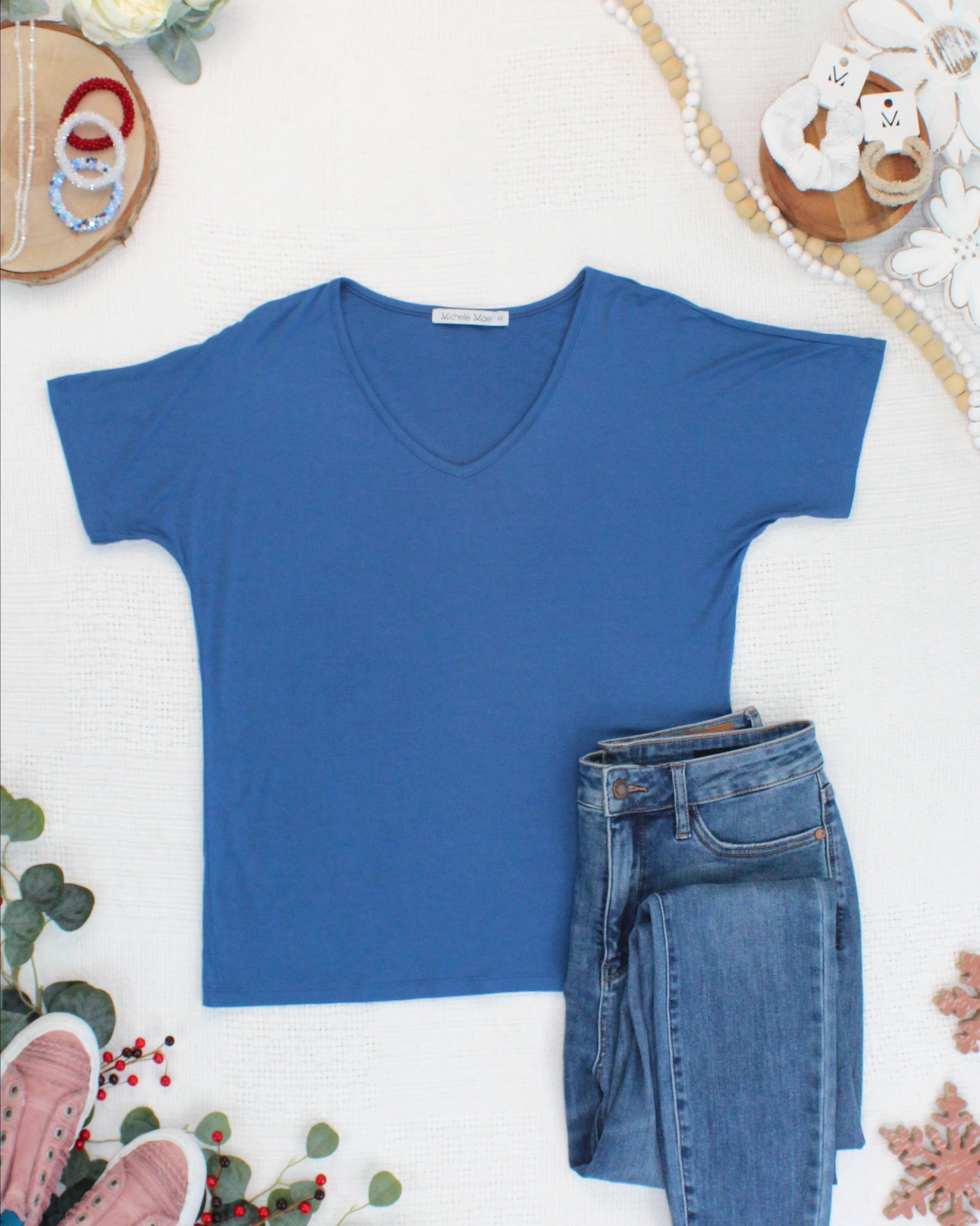 Chloe Cozy Top - Winter Blue