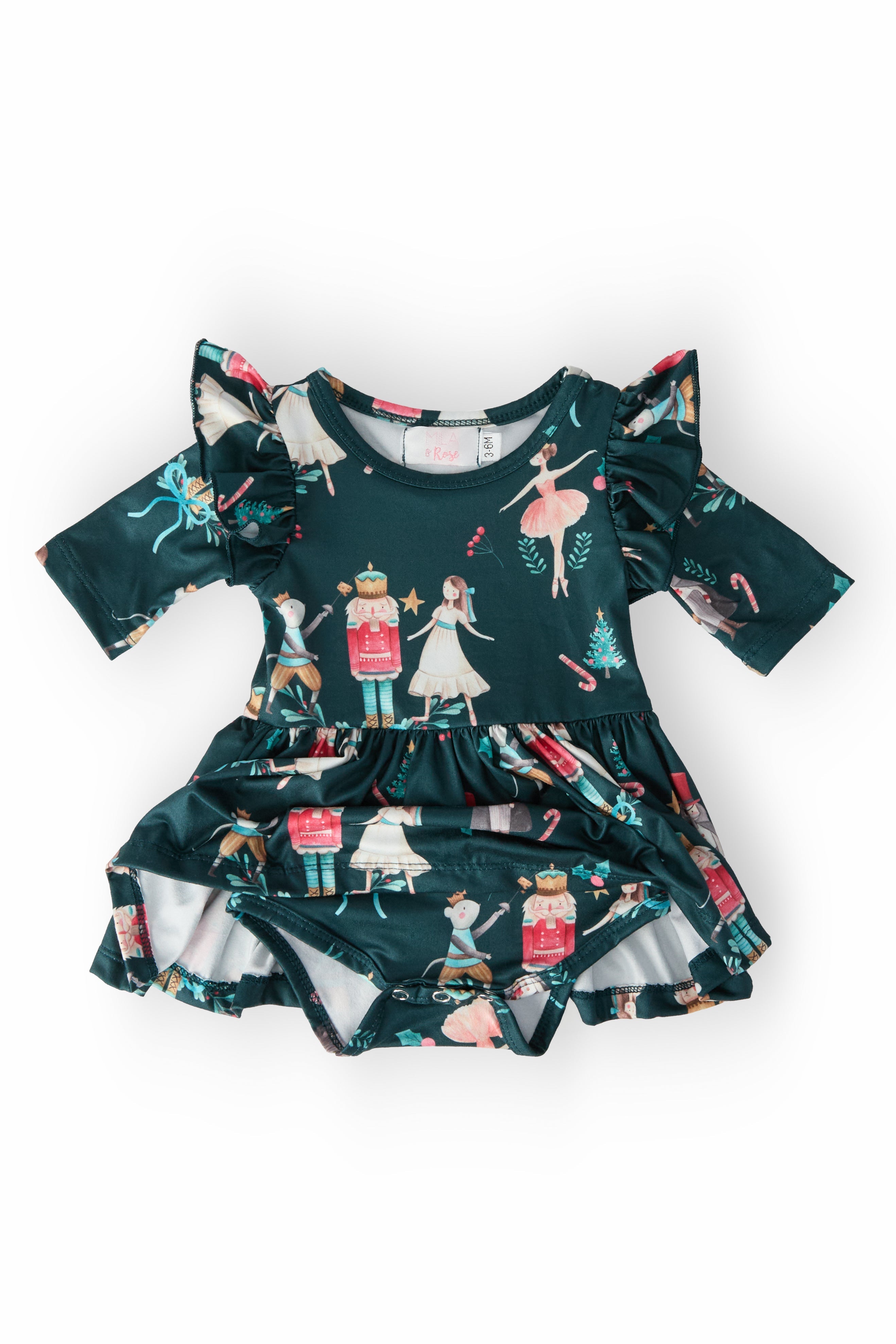 Christmas Ballet Twirl Flutter Bodysuit
