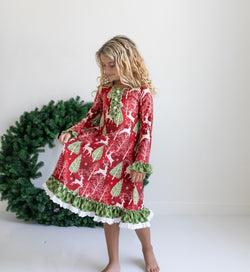 Christmas Deer Lounge Play Gown