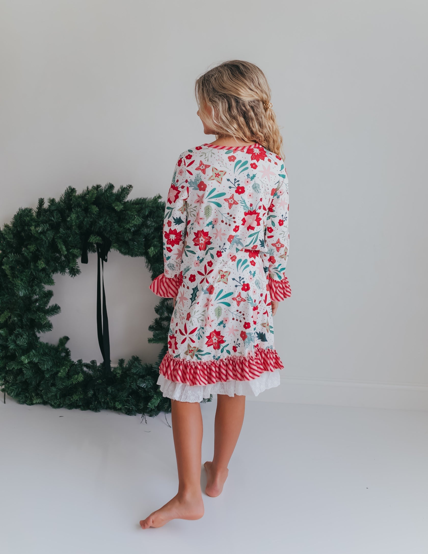 Christmas Flower Lounge Gown