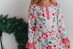 Christmas Flower Lounge Gown