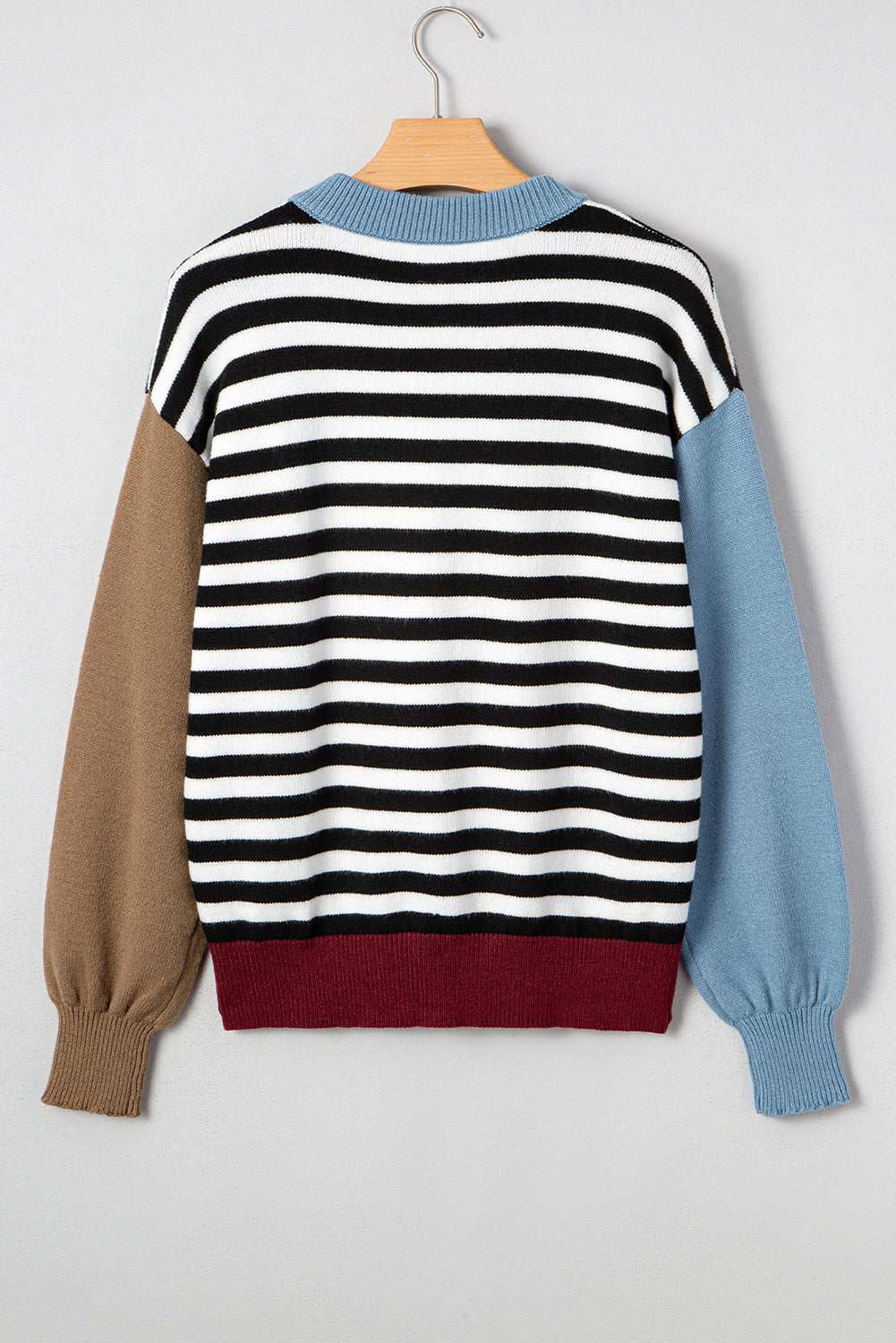 Colorblock Stripe Panel Sweater WTW