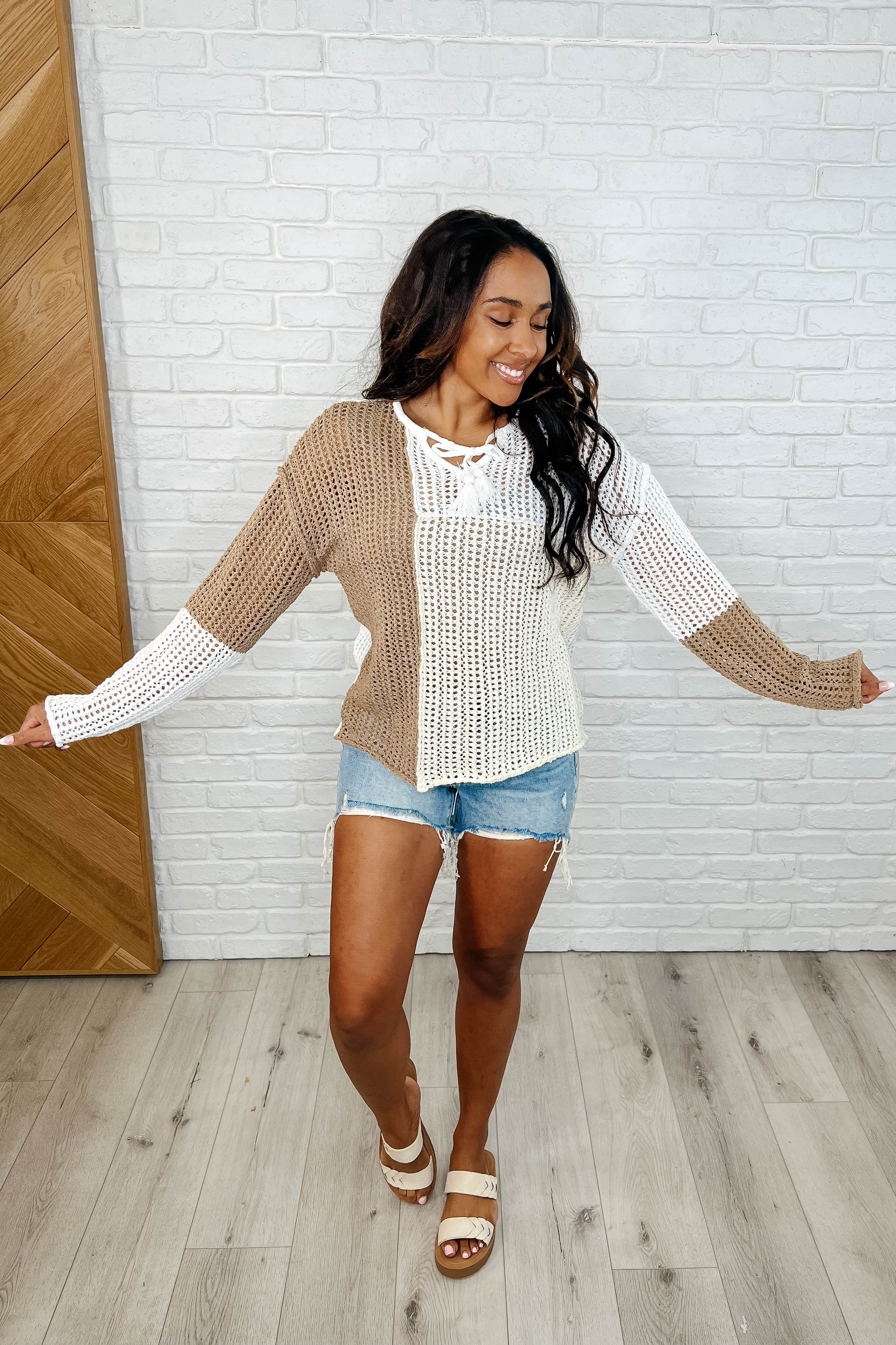 Corner of the Block Loose Knit Sweater