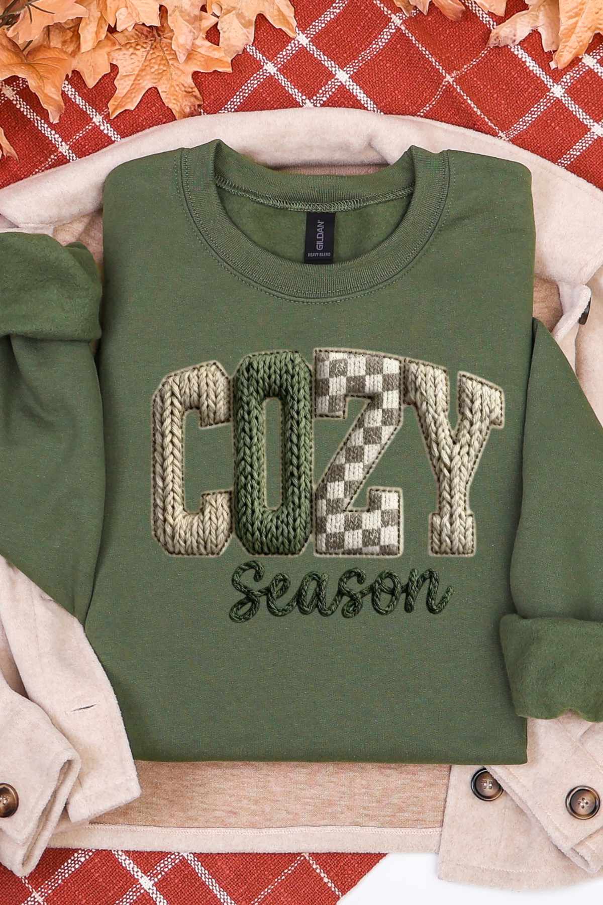 Cozy Season Faux Yarn Sweatshirt