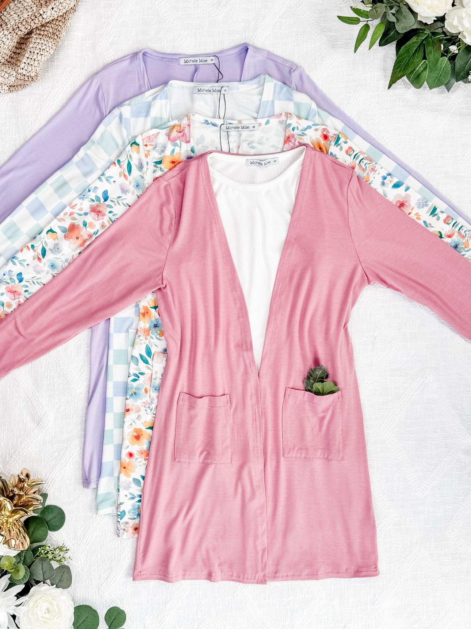 Classic Cardigan - Watercolor Floral