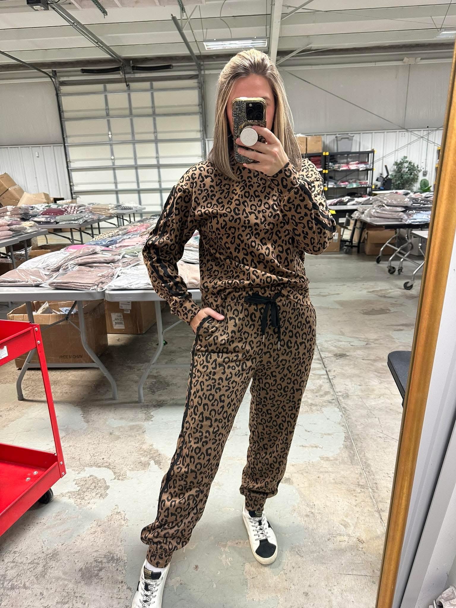 Varsity Stripe Leopard Set WTW
