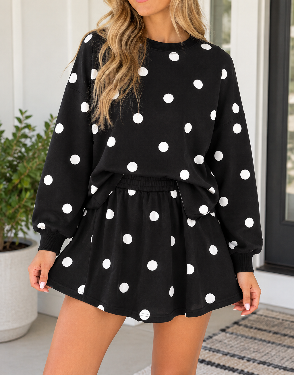Red Polka Dot Relaxed Skort Set WTW