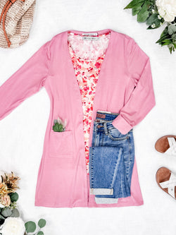 Classic Cardigan - Rose